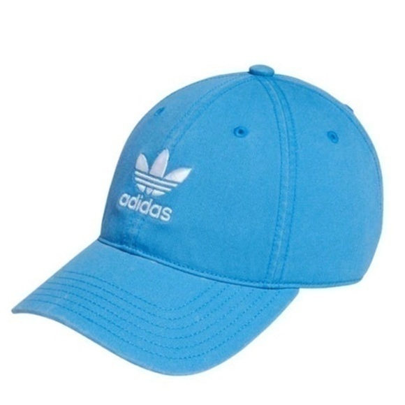 Adidas Originals Hat Relaxed Strapback Pulse Blue White Mens Cap Logo Golf NWT - Picture 3 of 11